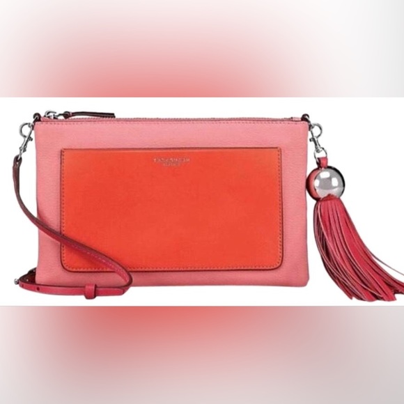 🎀TORY BURCH COLOR BLOCK LEATHER TASSEL CROSSBODY BAG NWT🎀 - Picture 2 of 12